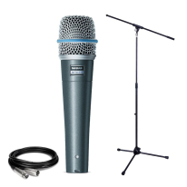 Shure Beta 57A + Stand + Cable Bundle
