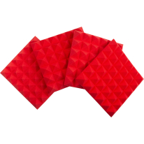 Gator Acoustic Pyramid Panel 12x12" (Red, 4pcs.)